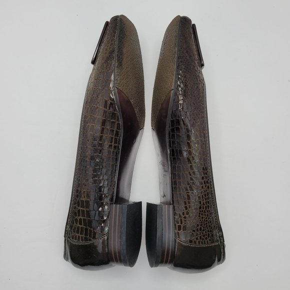 Naturalizer Checker Brown Snake Women's Shoes 778P82 US Size 7 - Picture 9 of 10